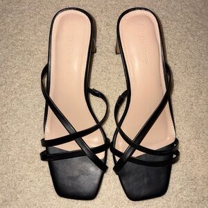 Black Strappy Heels